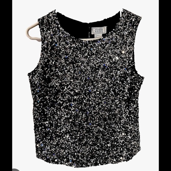 Jennifer Moore Tops - Vintage Jennifer Moore Sequin top size Small